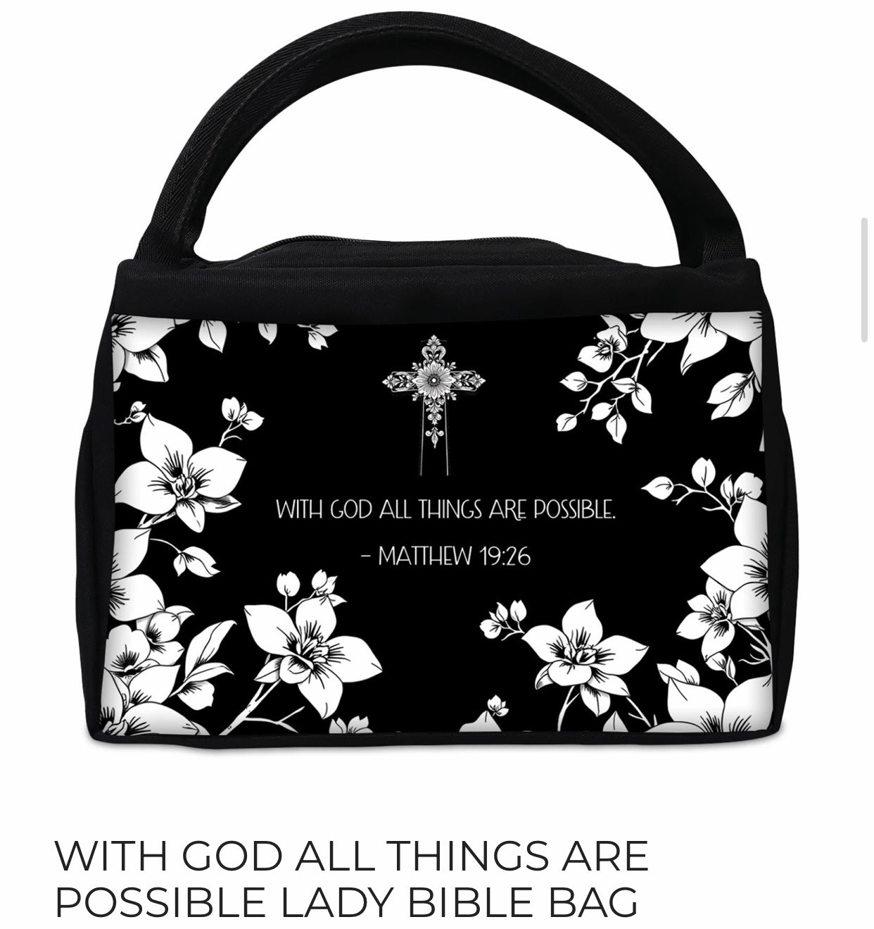 With God All Things Are Possible - Bible Bag