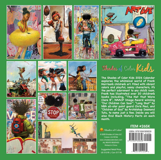 Shades of Color Kids - Frank Morrison - 2026 Wall Calendar