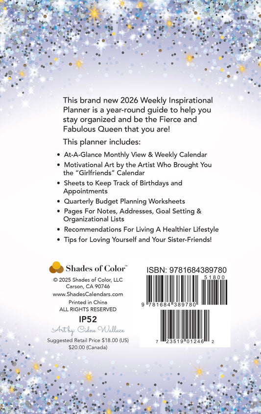 Cidne Wallace - Favor & Glory - 2026 Weekly Inspirational Planner