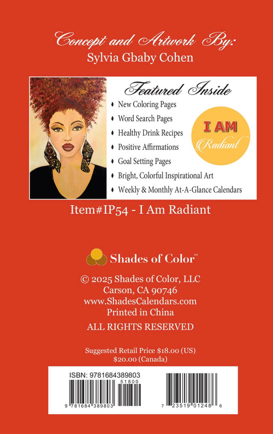 Sylvia Gbaby Cohen - I Am Radiant - 2026 Weekly Inspirational Planner