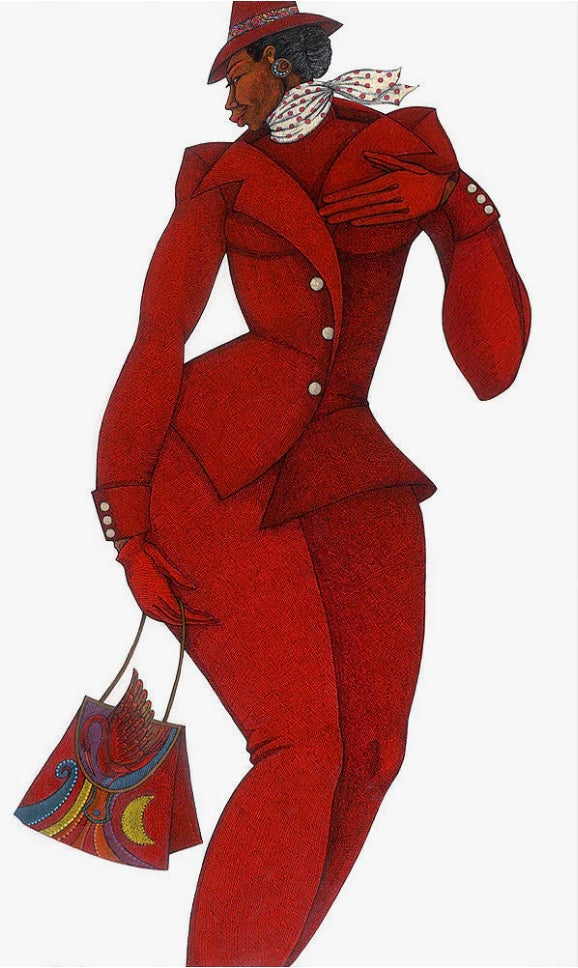 Ebony In Red