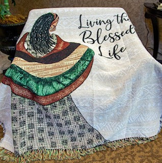 Living The Blessed Life Tapestry / Throw