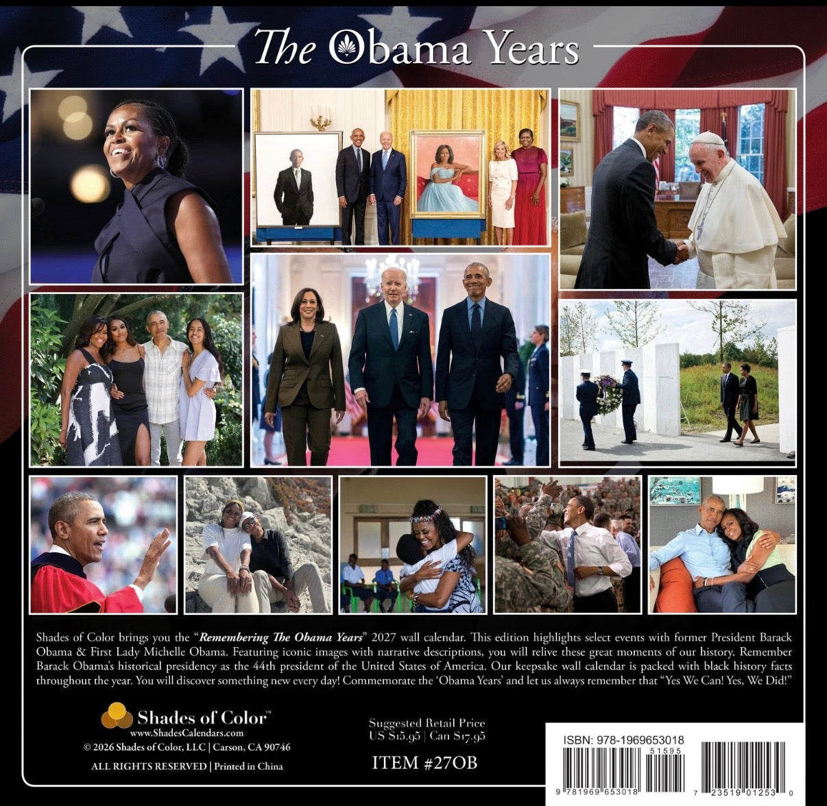 The Obama Years - 2027 Wall Calendar