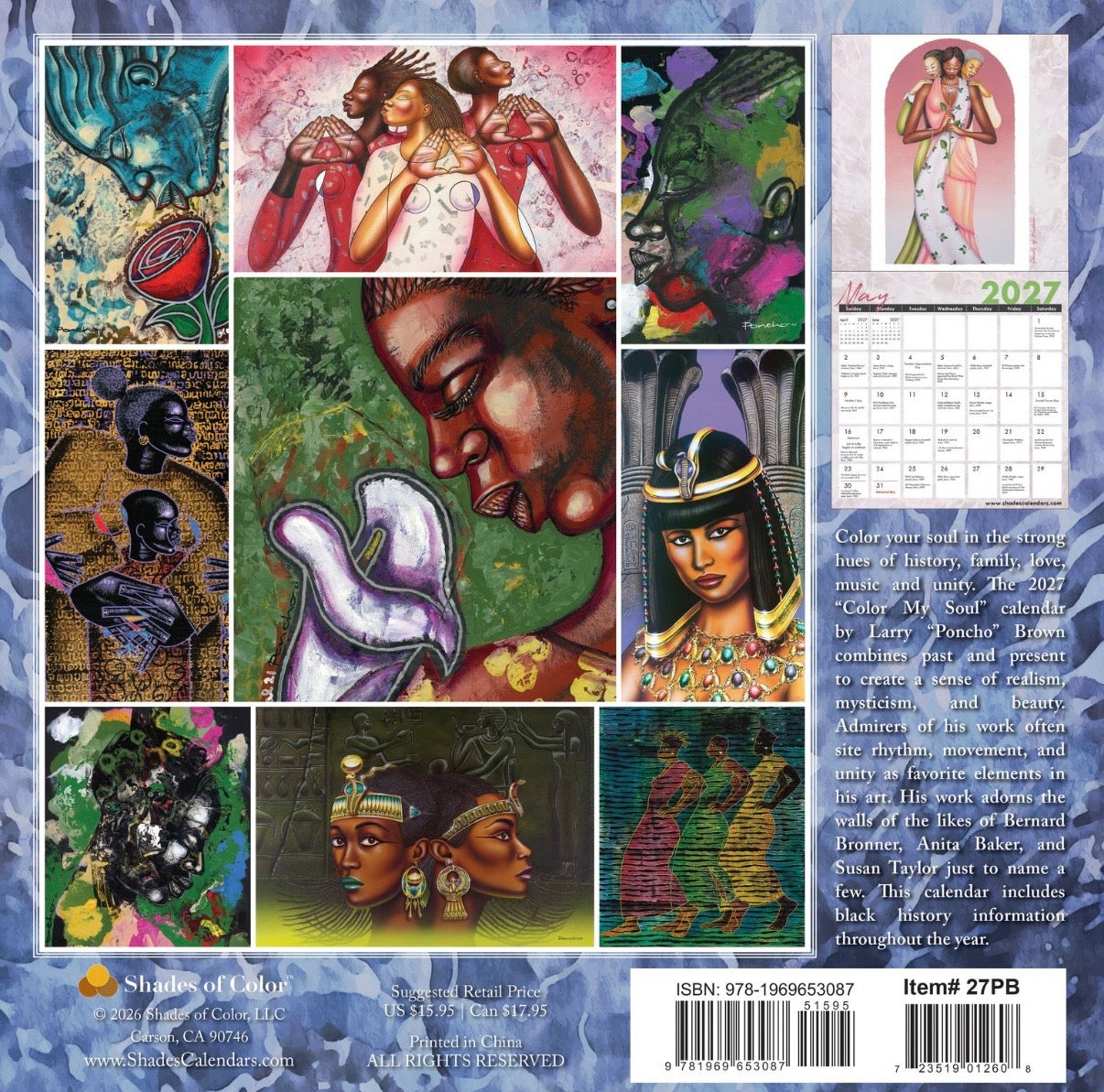 Color My Soul - Larry “Poncho” Brown - 2027 Wall Calendar