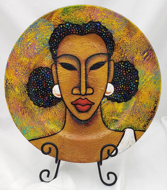 So Beautiful #34 Hand Painted Original Decorative Charger