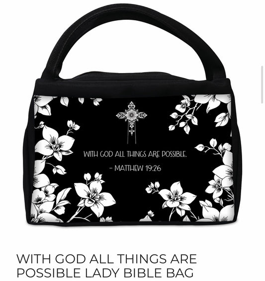 With God All Things Are Possible - Bible Bag
