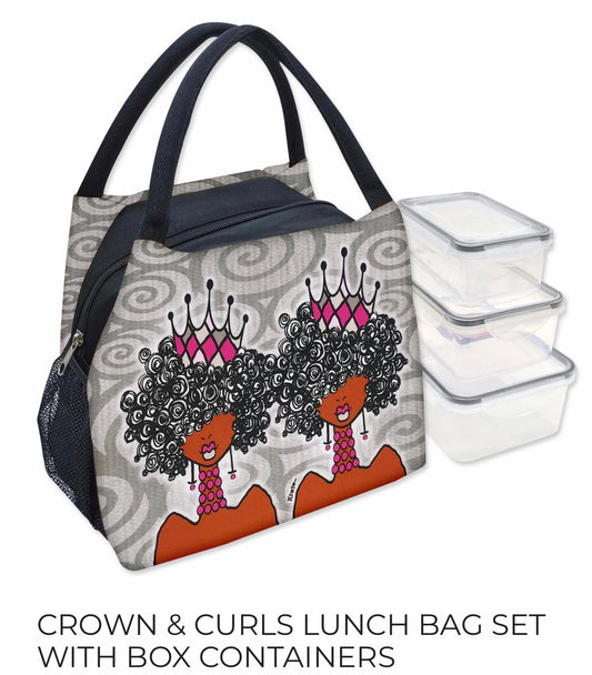 Crown & Curls - Lunch Box Set