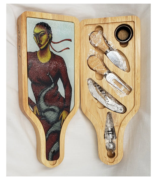 Elegance In Red - Wine & Cheese Set