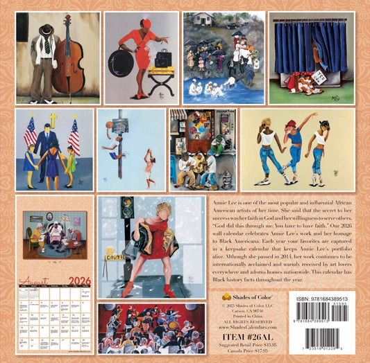 The Art of Annie Lee 2026 Wall Calendar