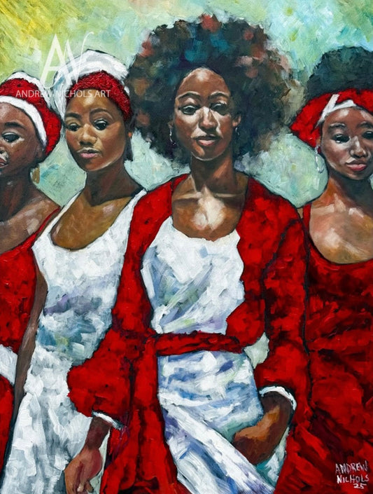 Ladies In Red & White II