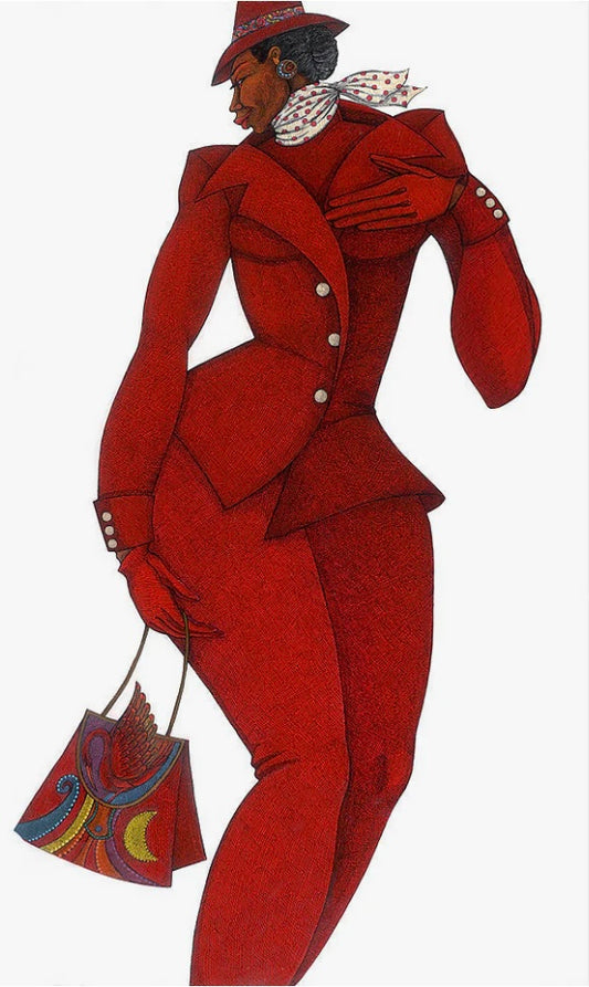 Ebony In Red