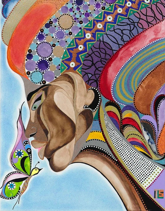 Woman and Butterfly