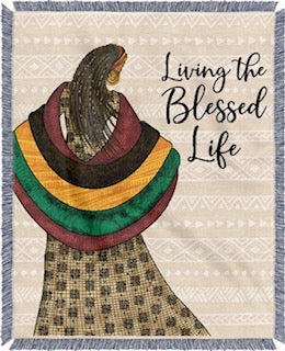 Living The Blessed Life Tapestry / Throw