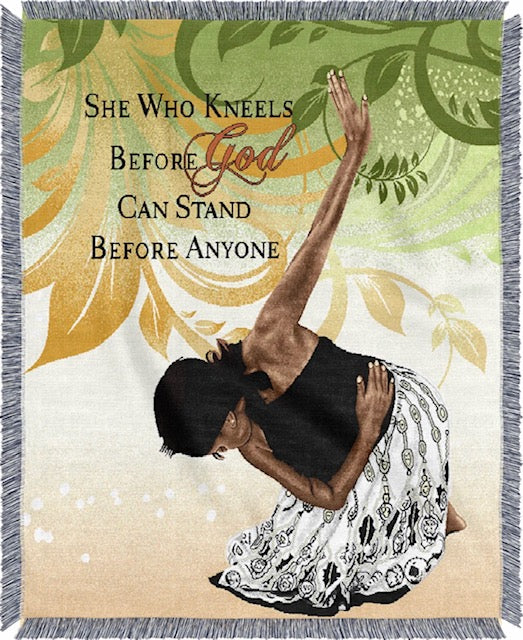 SHE WHO KNEELS Tapestry / Throw