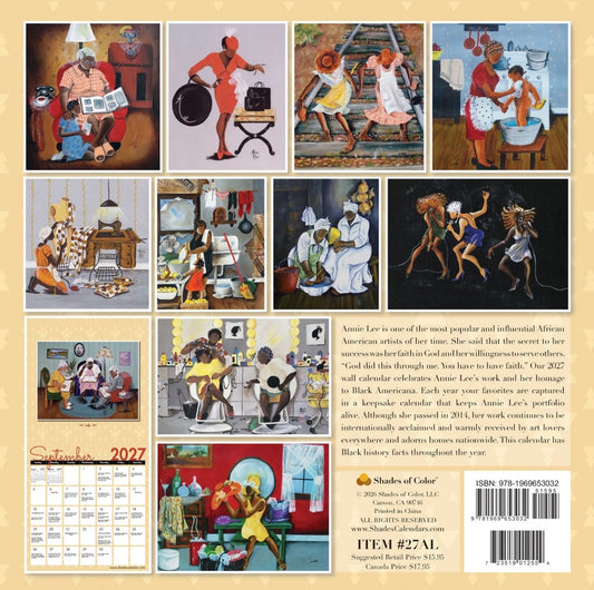 The Art of Annie Lee 2027 Wall Calendar