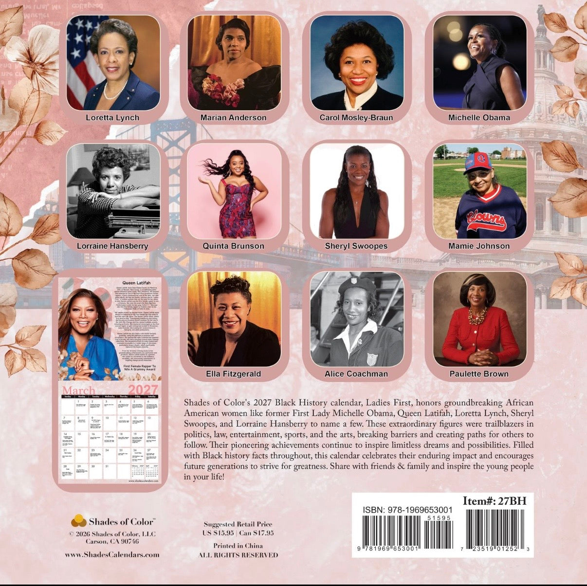 Ladies First African American Women 2027 Wall Calendar