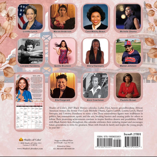 Ladies First African American Women 2027 Wall Calendar